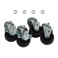 Commercial 1/2 in Threaded Stem Caster Set with 3 in Wheels 35808